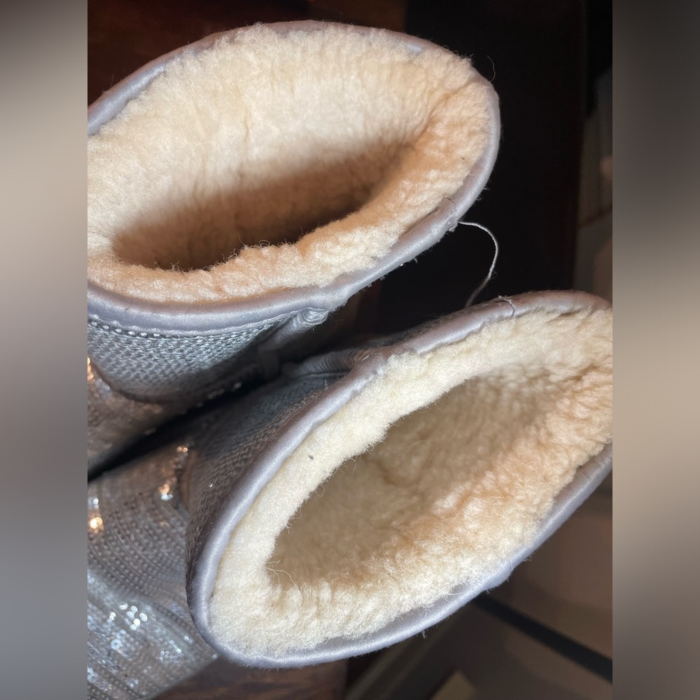 Ugg Silver Sequin Classic Boots - image 3